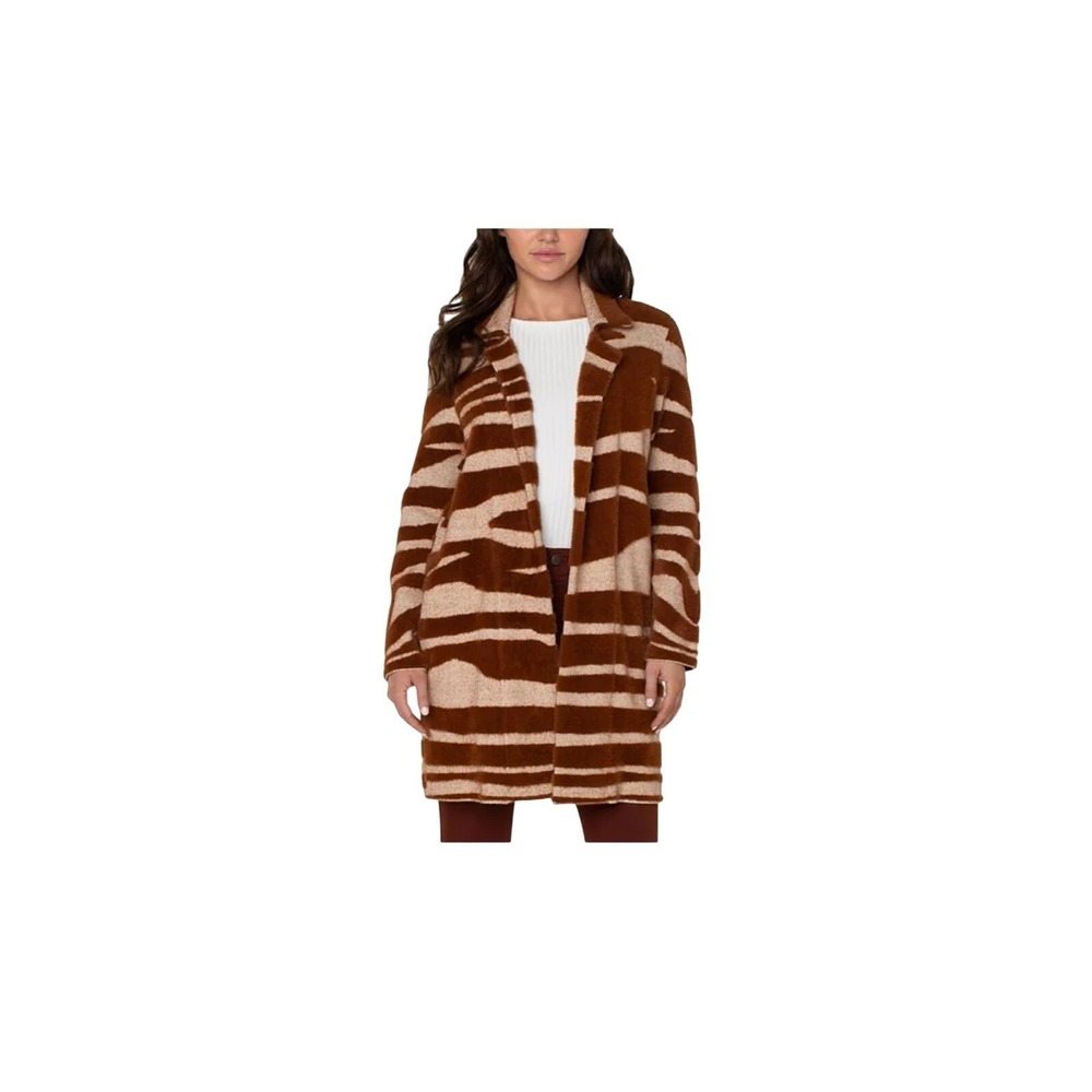 Liverpool Los Angeles Open Front Knit Sweater Coat Women's M